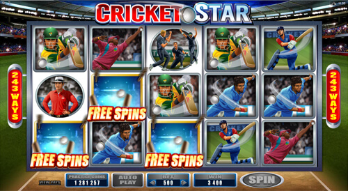Cricket Star Microgaming slot Free Spins